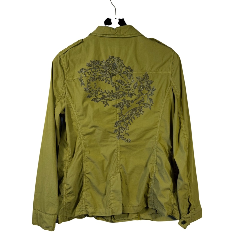 Mason's Icon Elba Field Jacket Olive‎ Green Utility Cotton Blend Women Size 44